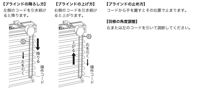 ブラインドの操作方法　ワンコントロール式