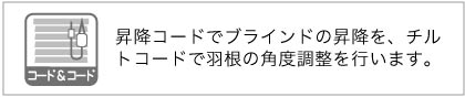 アルミブラインド操作方法　コード＆コード