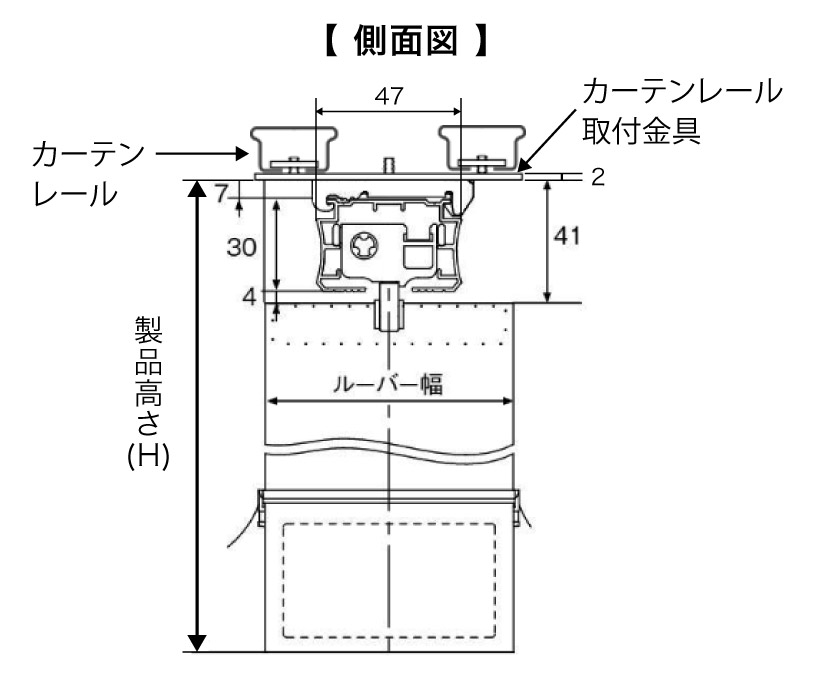図解】バーチカルブラインド採寸方法・測り方（カーテンレールへの