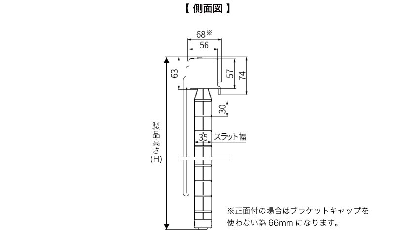 格安木製ブラインドの製品サイズです