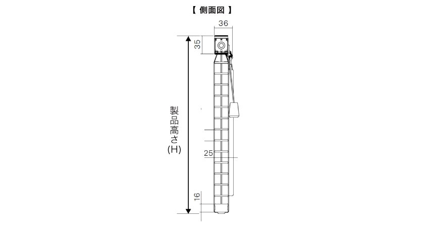 突っ張りタイプ木製ブラインドの製品サイズ