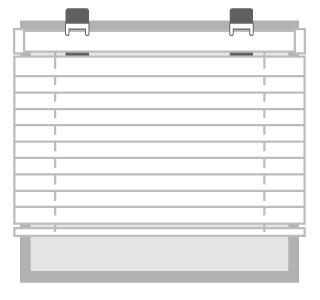 アルミブラインド取り付け方。窓枠専用取付金具を使った、窓枠・木枠へのアルミブラインド取付方法。