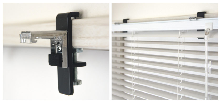 木枠の窓枠にも取り付け可能、賃貸物件でも取り付け可能なアルミブラインド